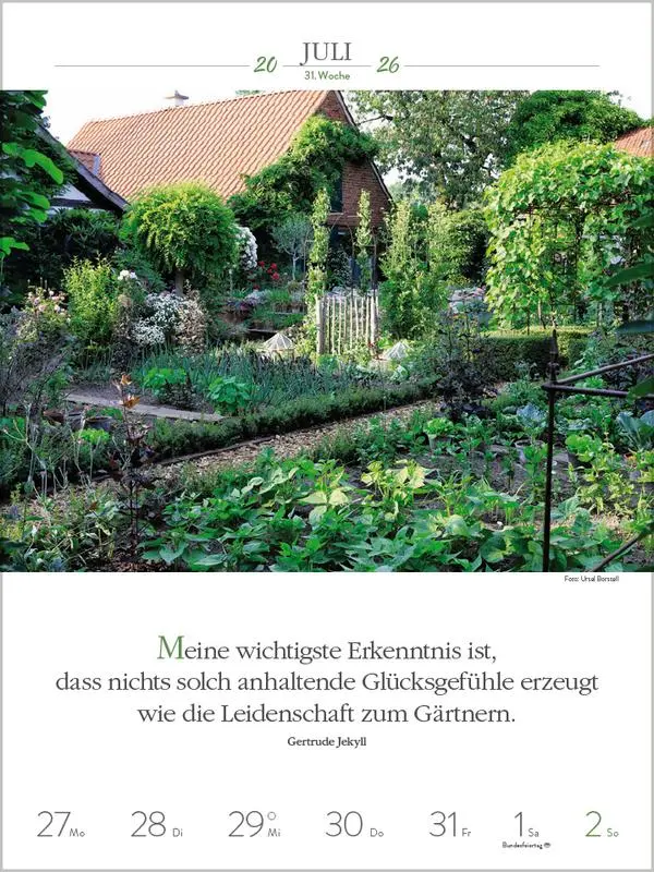 Bild: 9783731887577 | Literaturkalender Gartenlust 2026 | Verlag Korsch | Kalender | 54 S.
