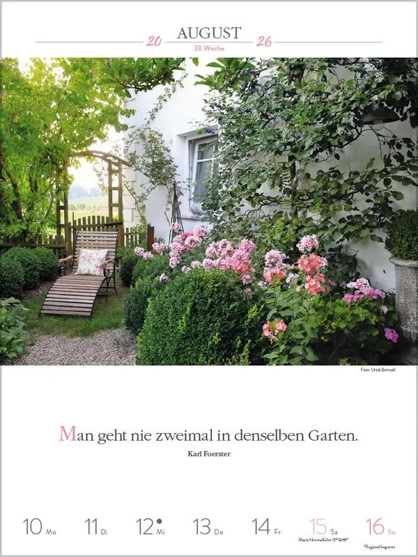 Bild: 9783731887577 | Literaturkalender Gartenlust 2026 | Verlag Korsch | Kalender | 54 S.