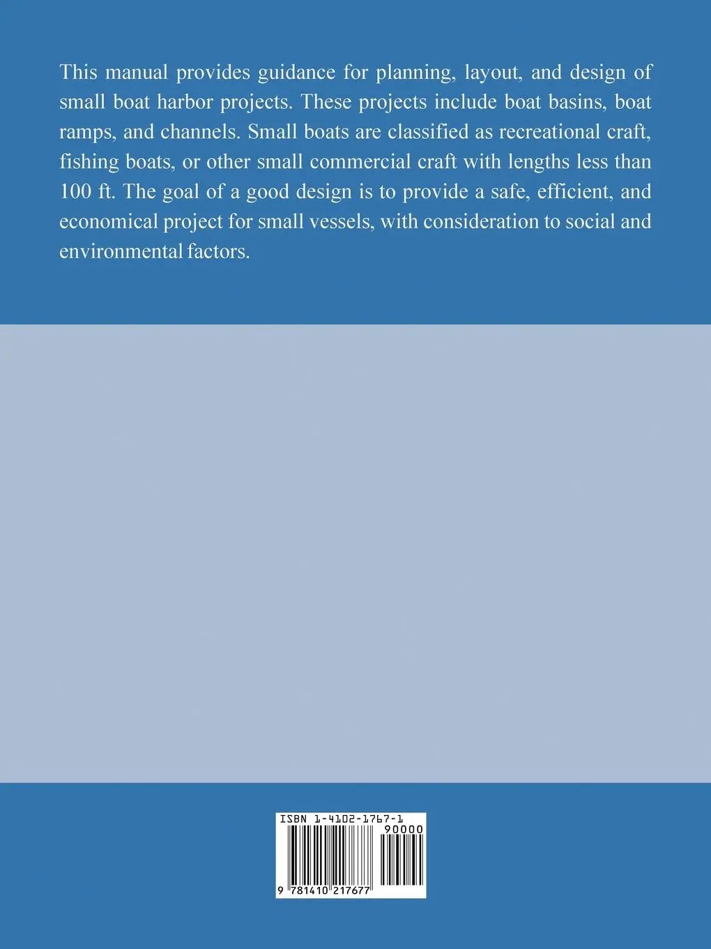 Rückseite: 9781410217677 | Hydraulic Design of Small Boat Harbors | U. S. Army Corps of Engineers