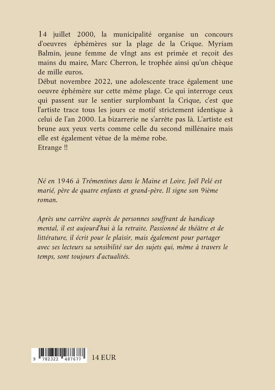 Rückseite: 9782322487677 | éphémère | Joël Pelé | Taschenbuch | Französisch | 2023