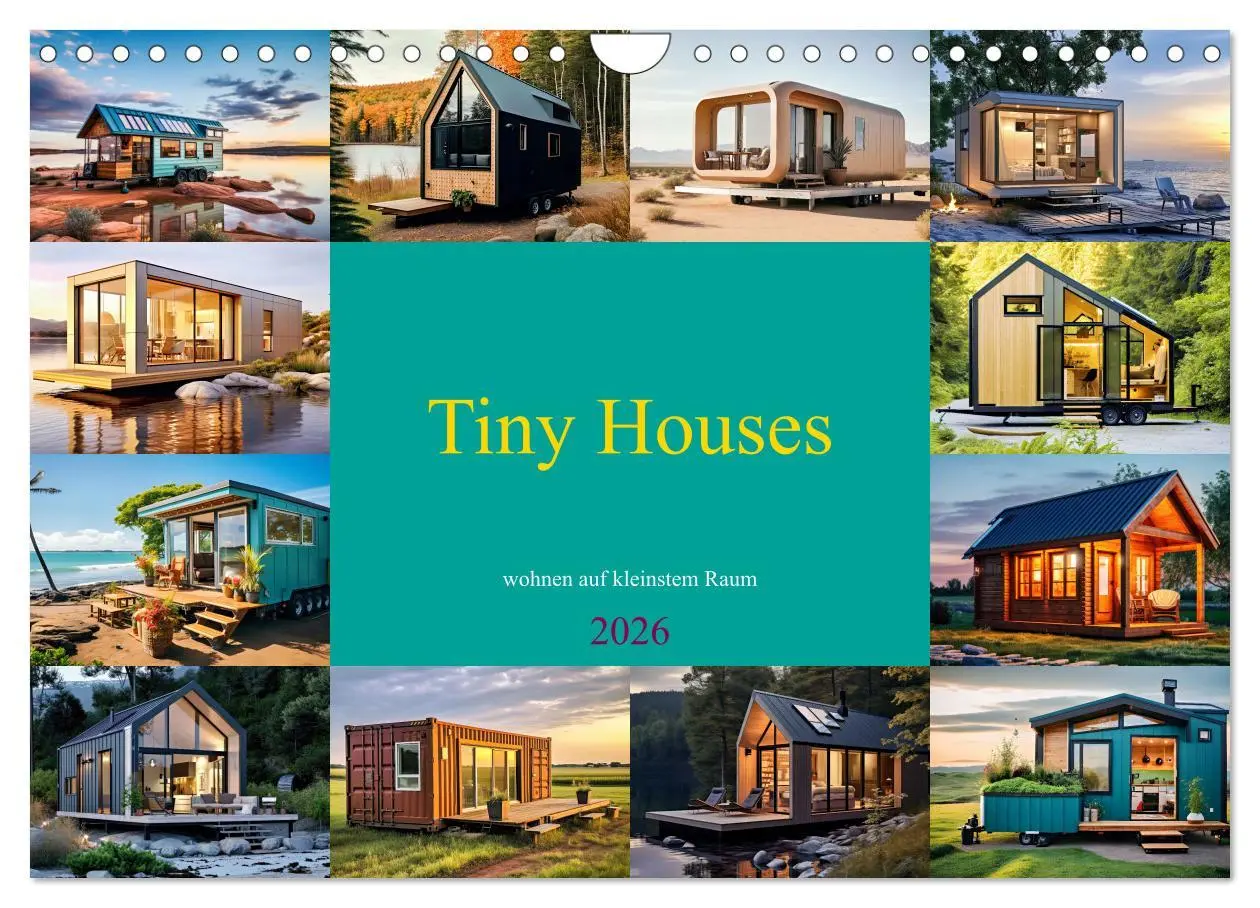 Cover: 9783457337677 | Tiny Houses - wohnen auf kleinstem Raum (Wandkalender 2026 DIN A4...