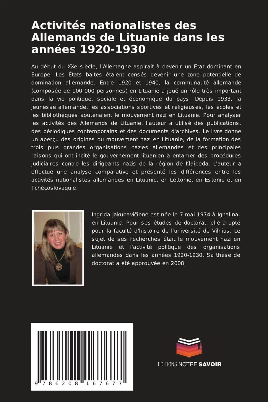 Rückseite: 9786208167677 | Activités nationalistes des Allemands de Lituanie dans les années...