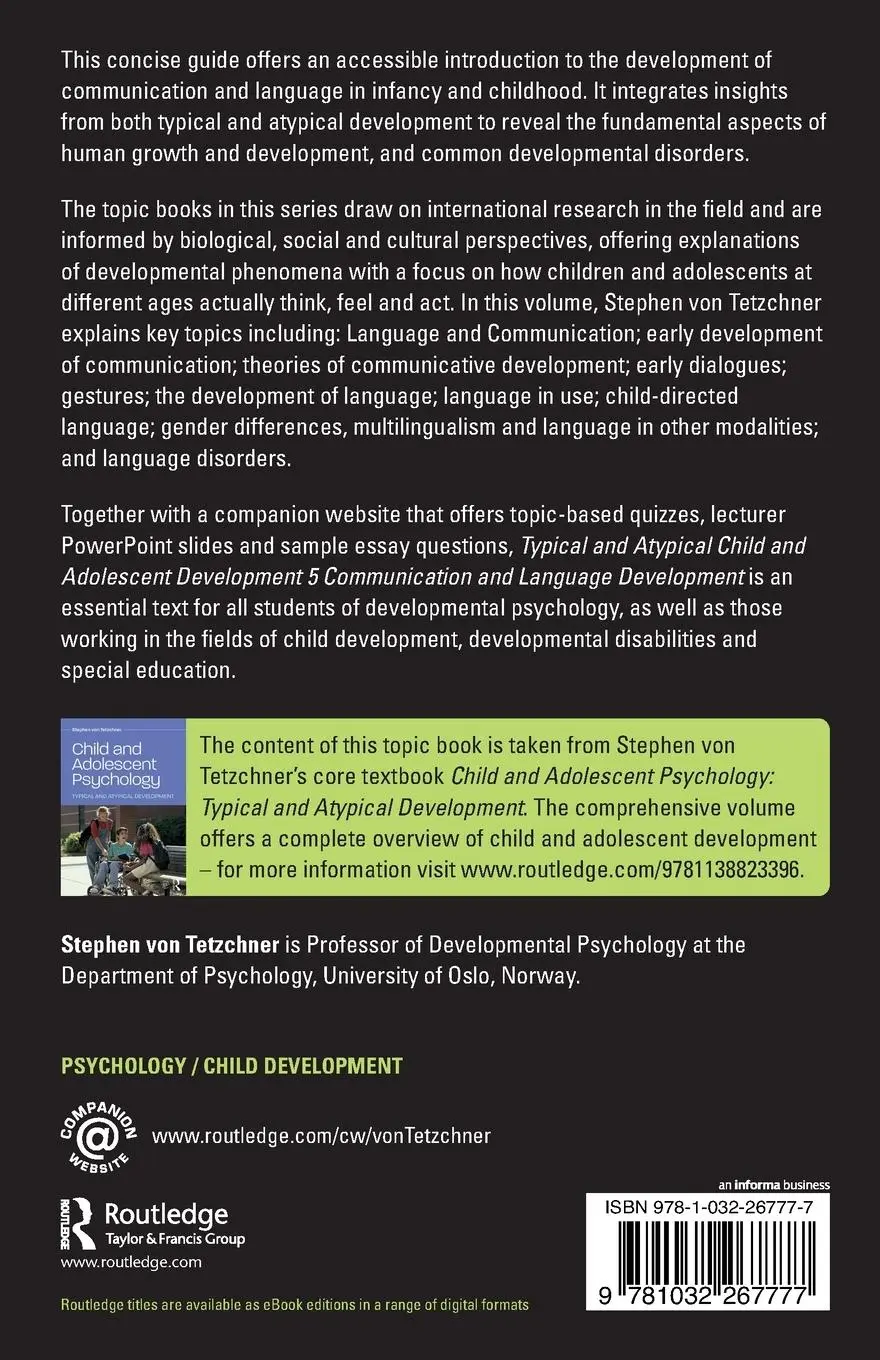 Rückseite: 9781032267777 | Typical and Atypical Child and Adolescent Development 5...