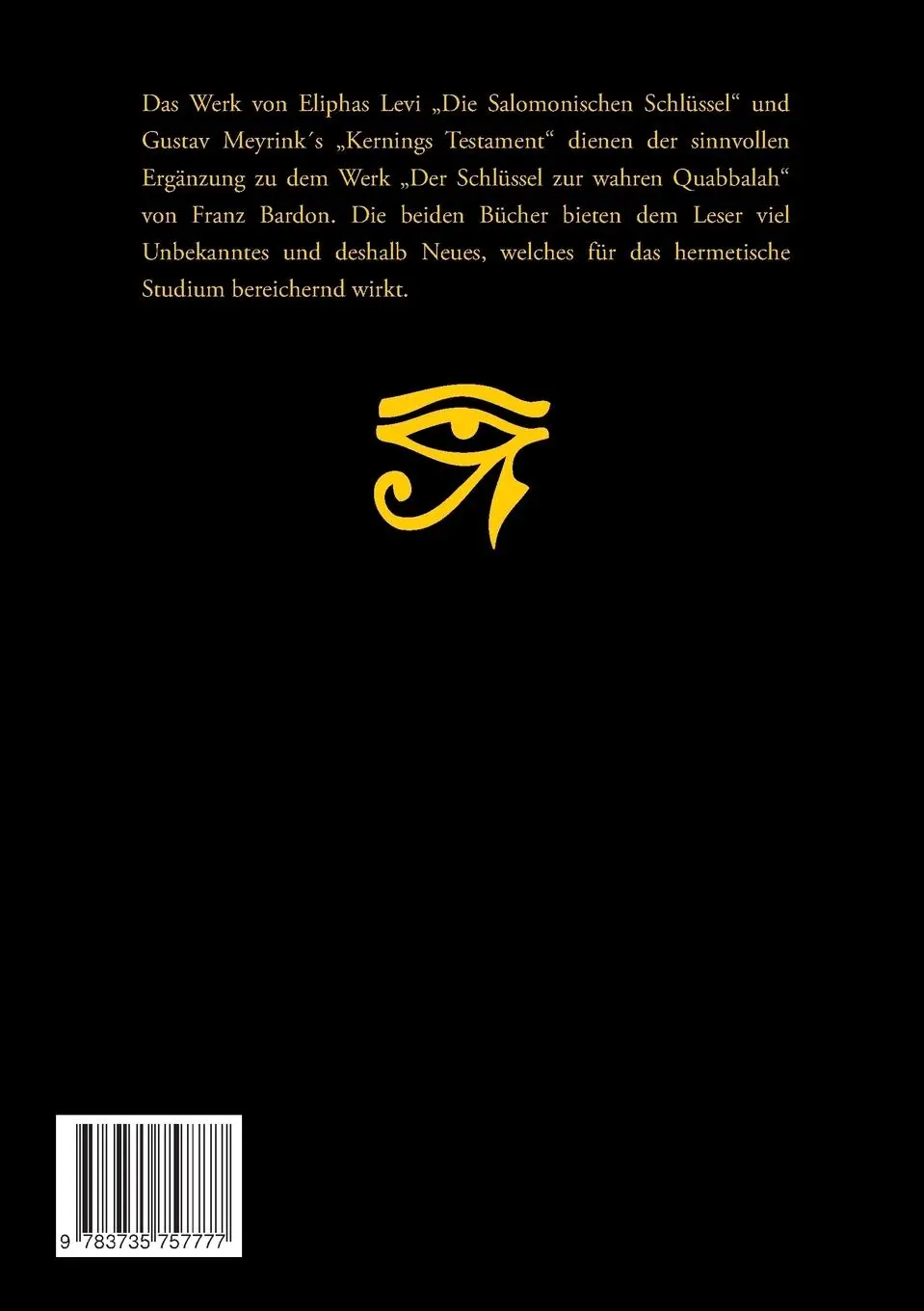 Rückseite: 9783735757777 | Eliphas Levi Die Salomonischen Schlüssel und Kernings Testament...