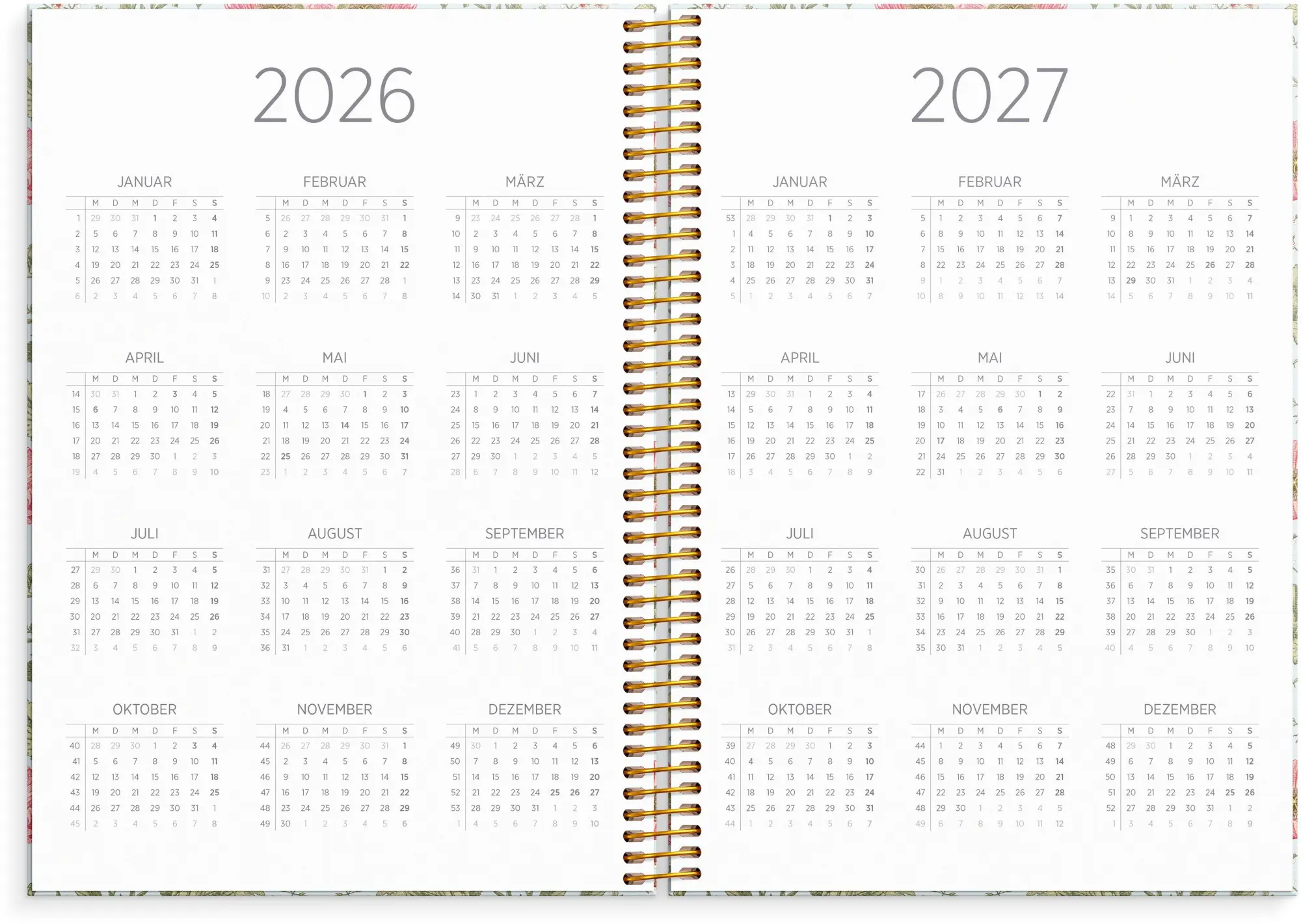 Bild: 7340188007877 | Organizer &amp; Notes A5 26/27 Blumen | Schuljahresplaner 2026/2027 | Buch