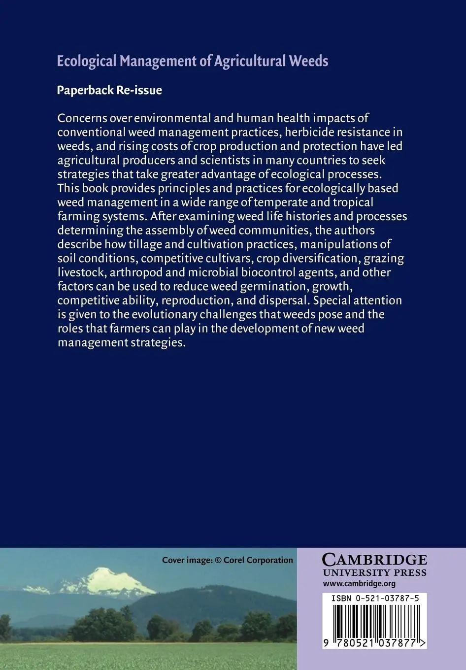 Rückseite: 9780521037877 | Ecological Management of Agricultural Weeds | Matt Liebman (u. a.)