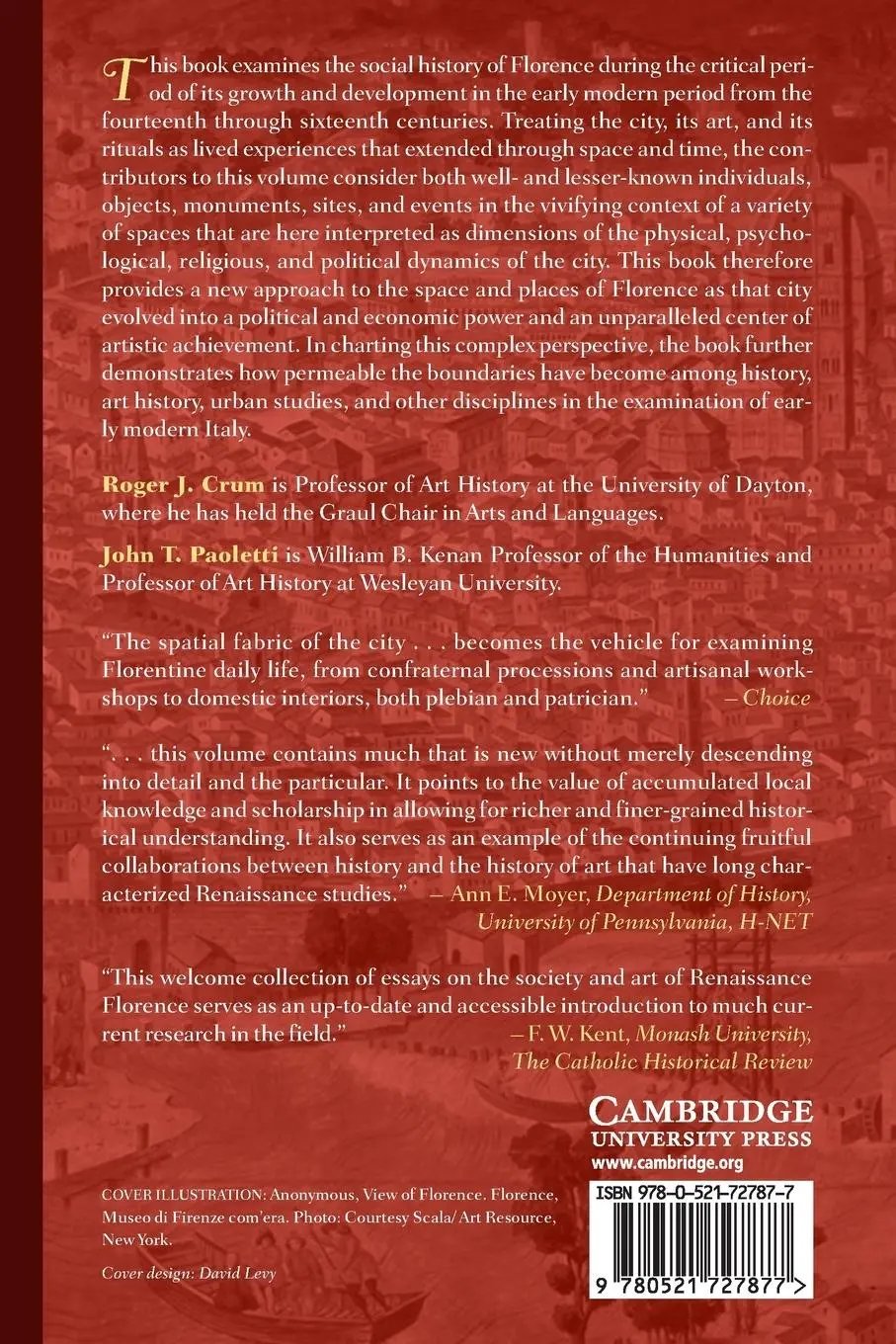 Rückseite: 9780521727877 | Renaissance Florence | Roger J. Crum (u. a.) | Taschenbuch | Englisch