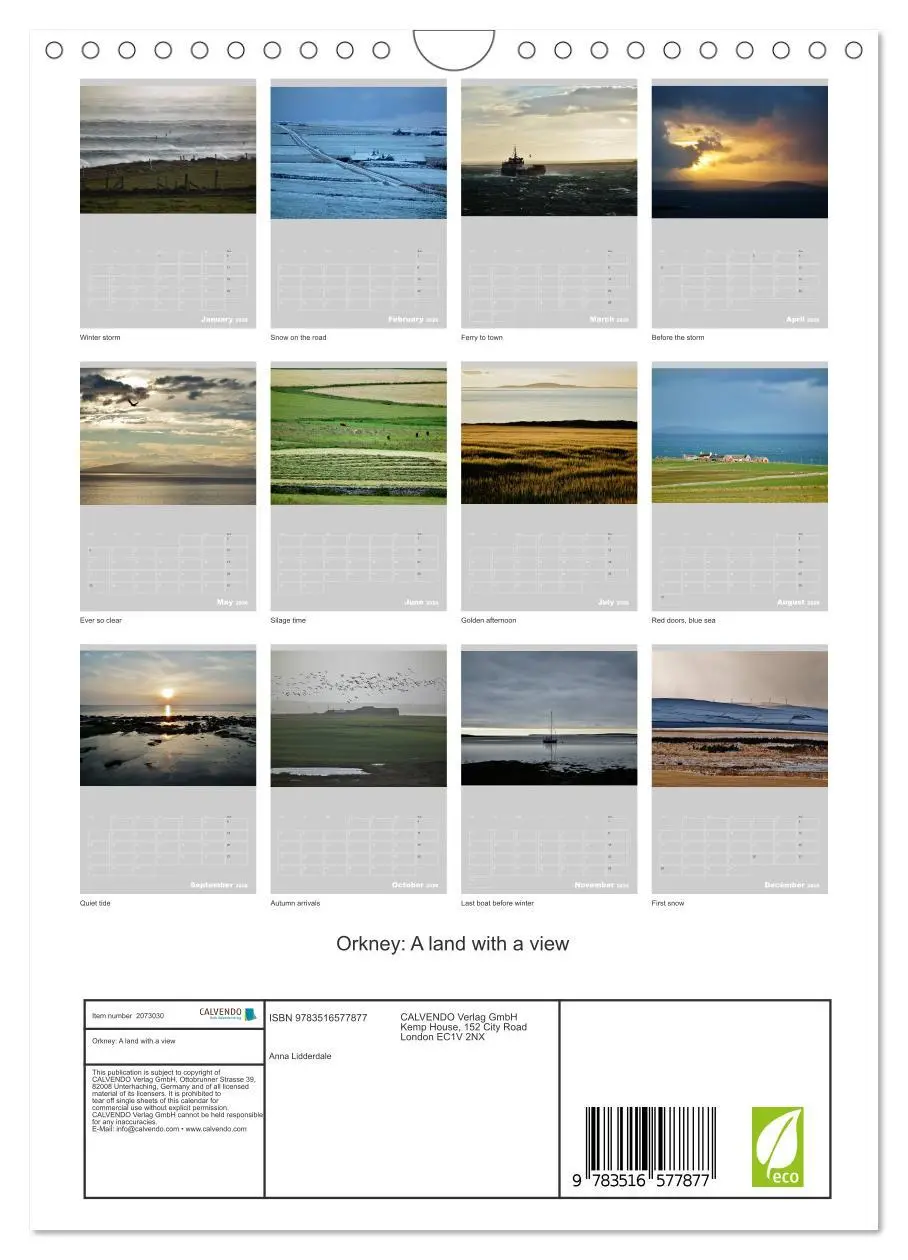 Bild: 9783516577877 | Orkney: A land with a view (Wall Calendar 2026 DIN A4 portrait),...