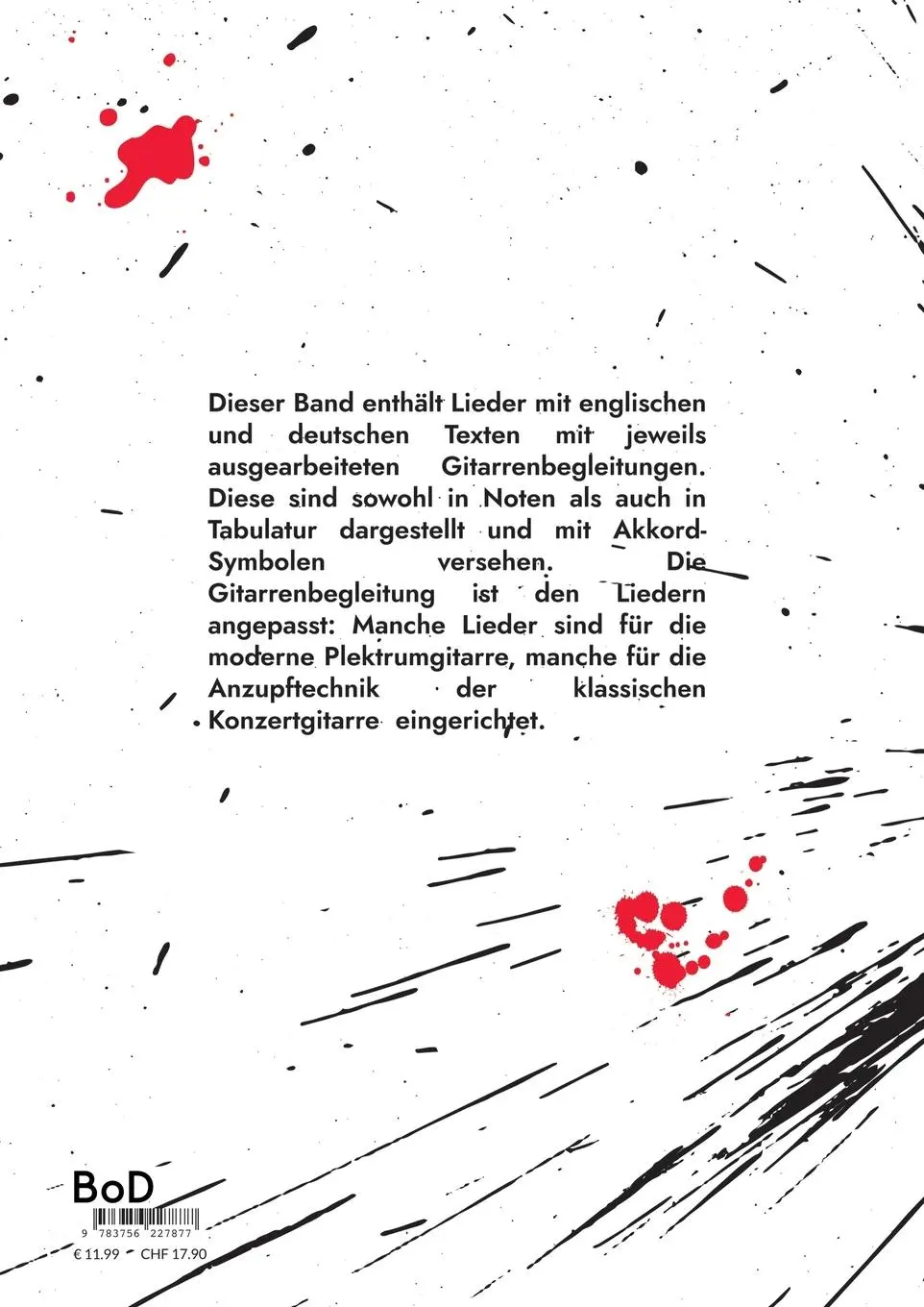 Rückseite: 9783756227877 | Gitarrenlieder | Noten und Tabulatur | Arnold Wohler | Taschenbuch