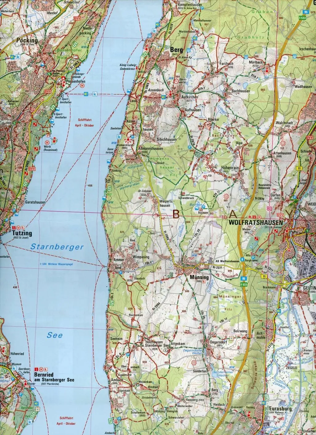 Bild: 9783899337877 | Tölzer Land - Starnberger See 1 : 50 000 (UK50-52) | (Land-)Karte