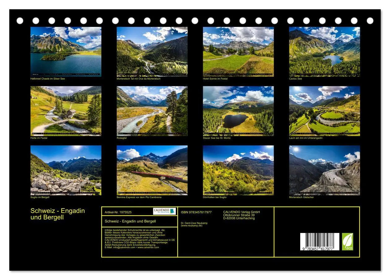 Bild: 9783457617977 | Schweiz - Engadin und Bergell (Tischkalender 2026 DIN A5 quer),...