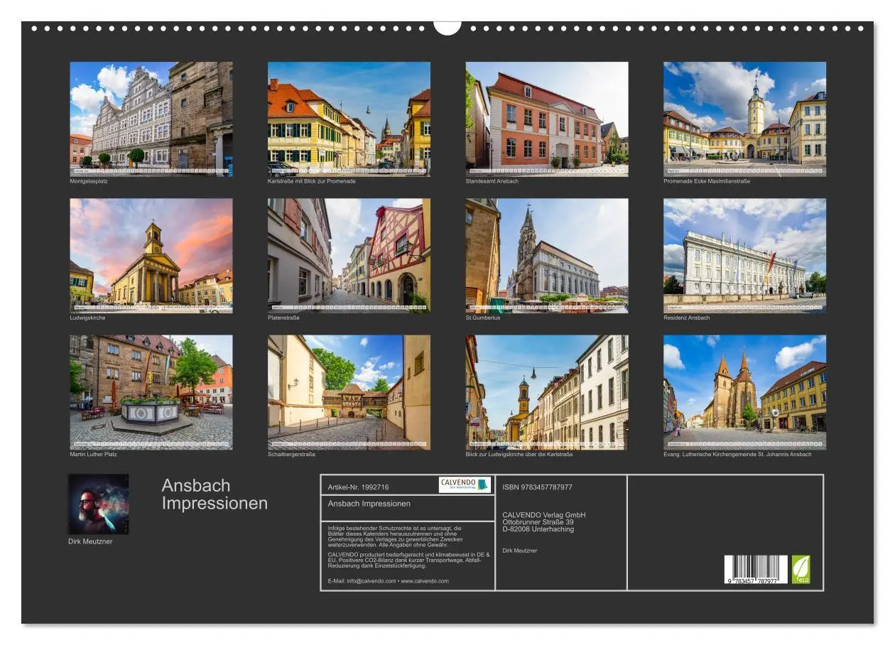 Bild: 9783457787977 | Ansbach Impressionen (Wandkalender 2026 DIN A2 quer), CALVENDO...