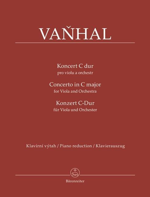 Cover: 9790260107977 | Concerto for Viola and Orchestra C major | Klavierauszug | Vanhal