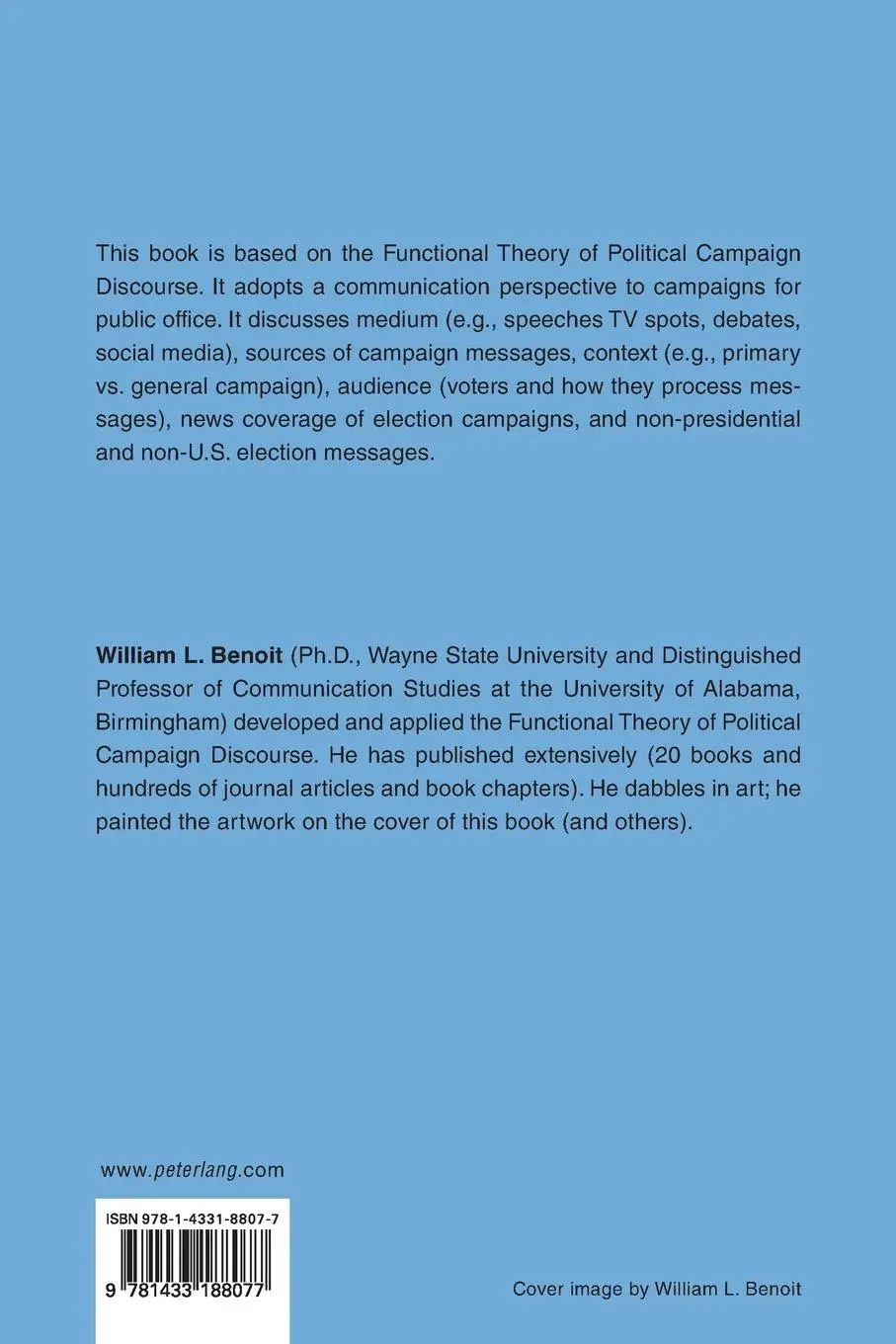 Rückseite: 9781433188077 | Communication in Political Campaigns | William L. Benoit | Taschenbuch