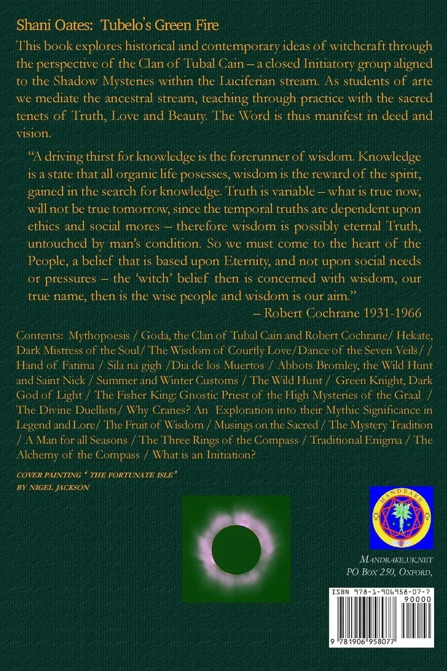 Rückseite: 9781906958077 | Tubelo's Green Fire | Shani Oates | Taschenbuch | Englisch | 2010