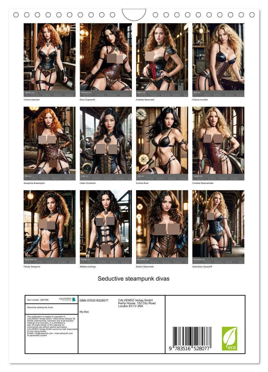 Bild: 9783516528077 | Seductive steampunk divas (Wall Calendar 2026 DIN A4 portrait),...