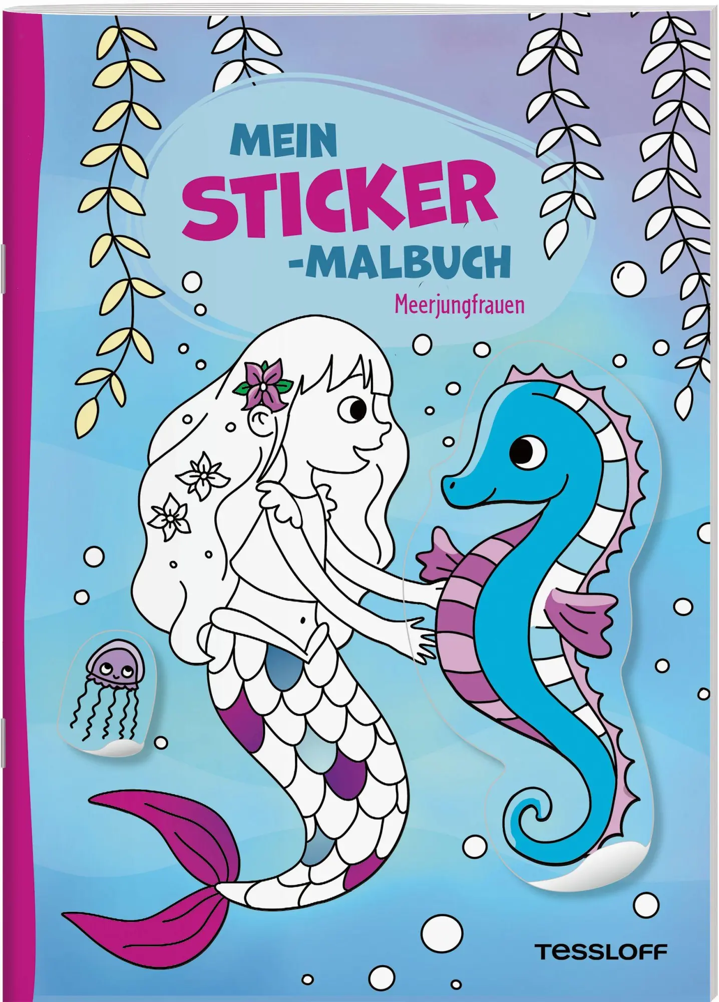 Cover: 9783788648077 | Mein Sticker-Malbuch. Meerjungfrauen | Mit 30 passgenauen Stickern