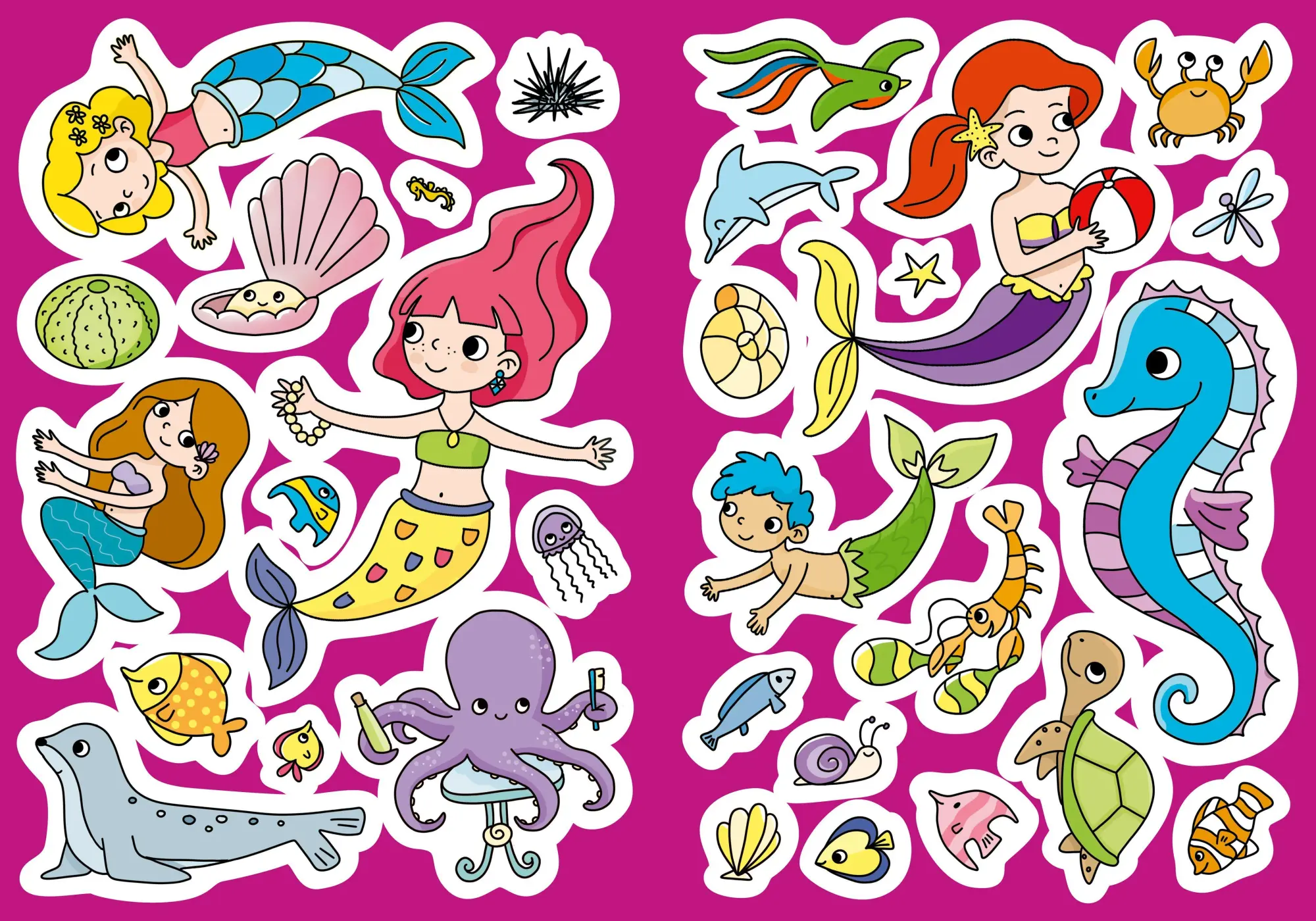 Bild: 9783788648077 | Mein Sticker-Malbuch. Meerjungfrauen | Mit 30 passgenauen Stickern