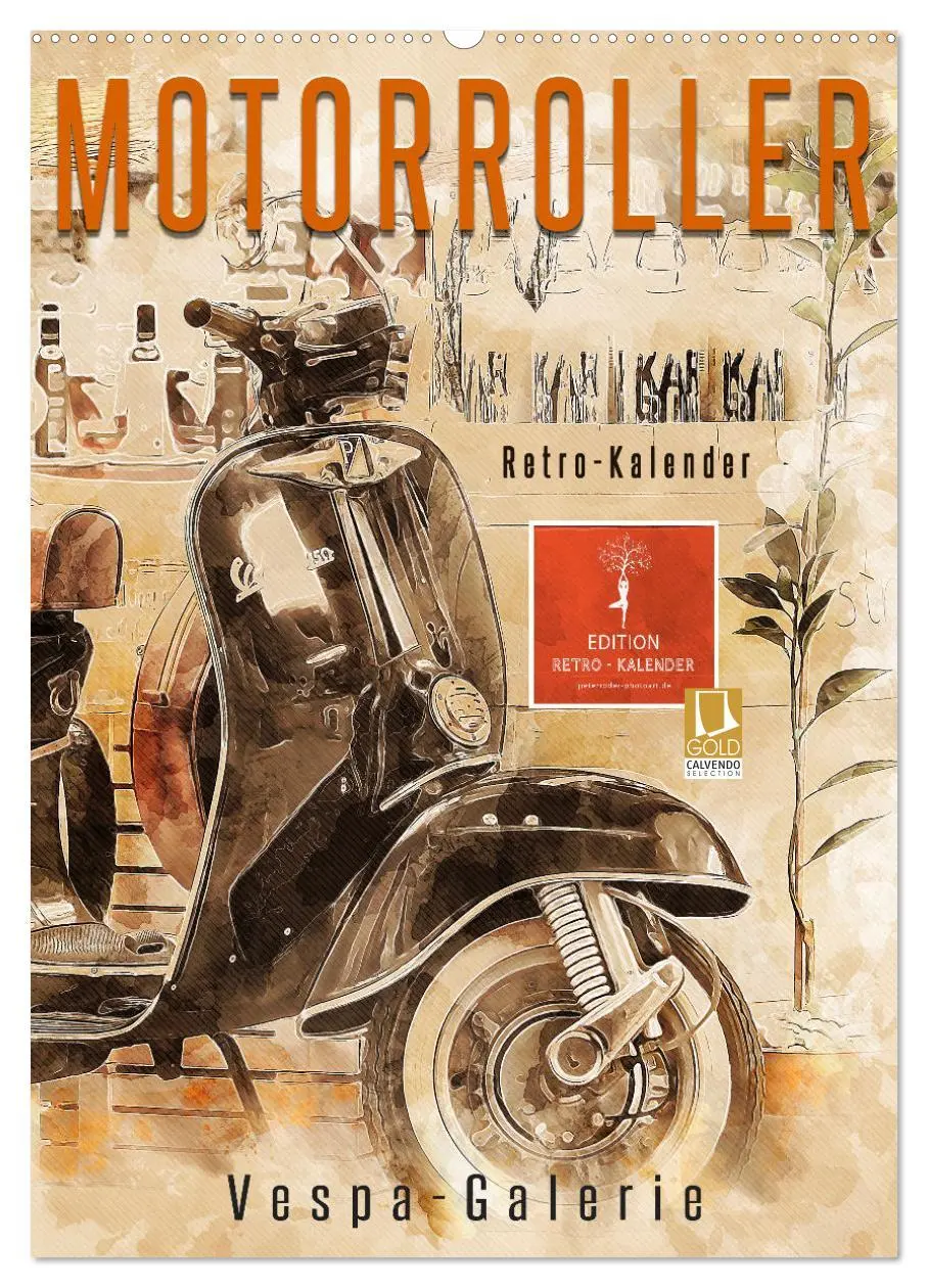 Cover: 9783516368277 | Motorroller - Vespa Galerie (Wandkalender 2026 DIN A2 hoch),...