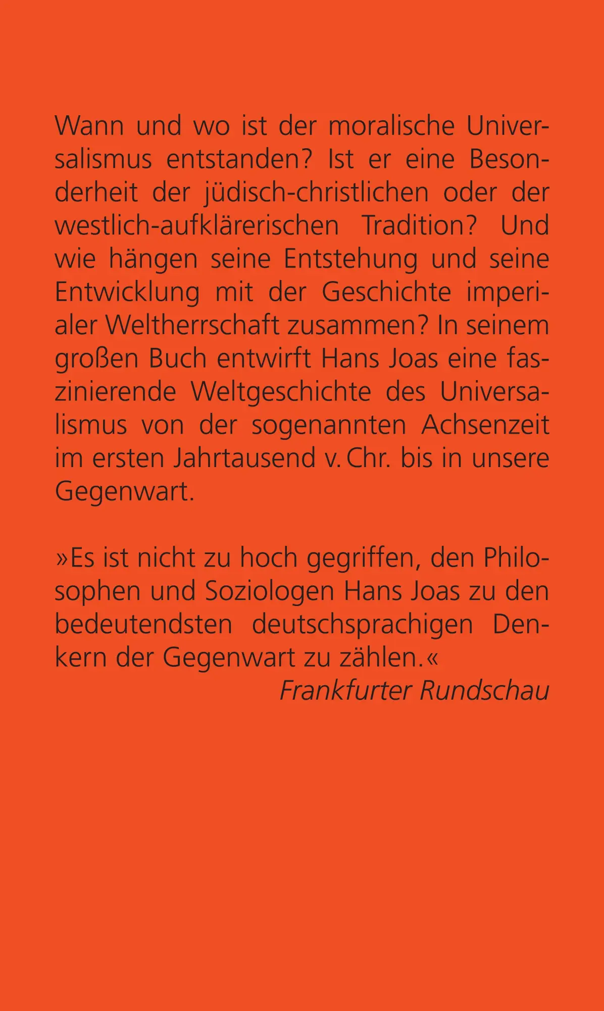 Rückseite: 9783518588277 | Universalismus | Hans Joas | Buch | 975 S. | Deutsch | 2025