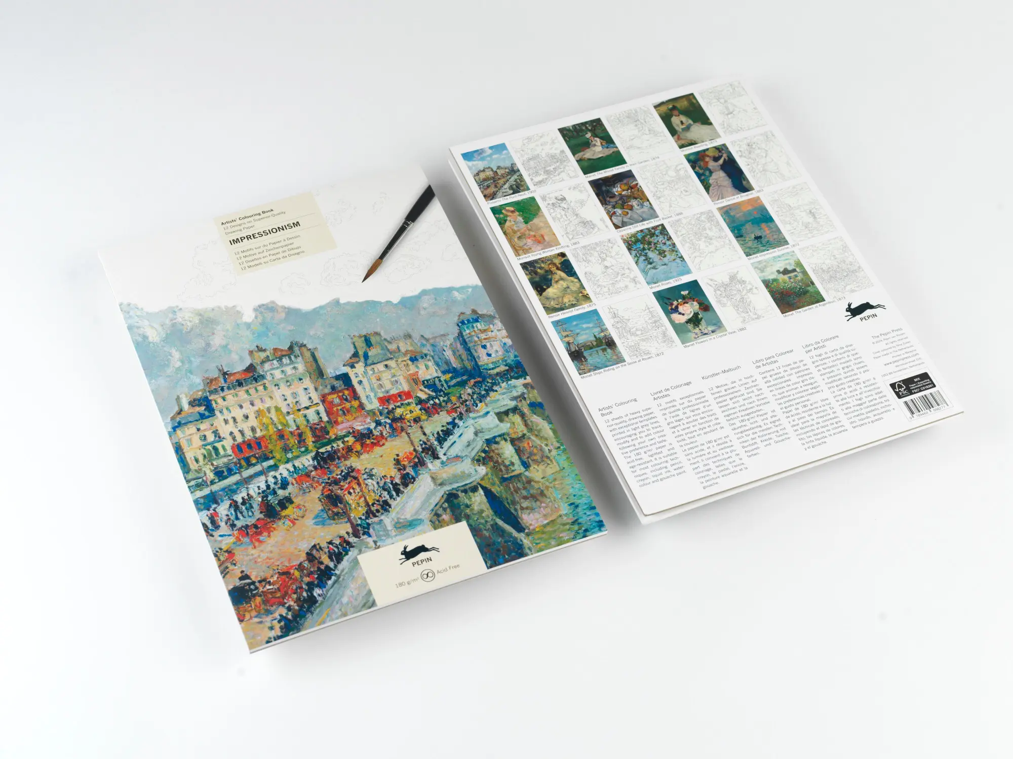 Cover: 9789460098277 | Impressionism | Artists' Colouring Book - 12 Motive auf Zeichenpapier