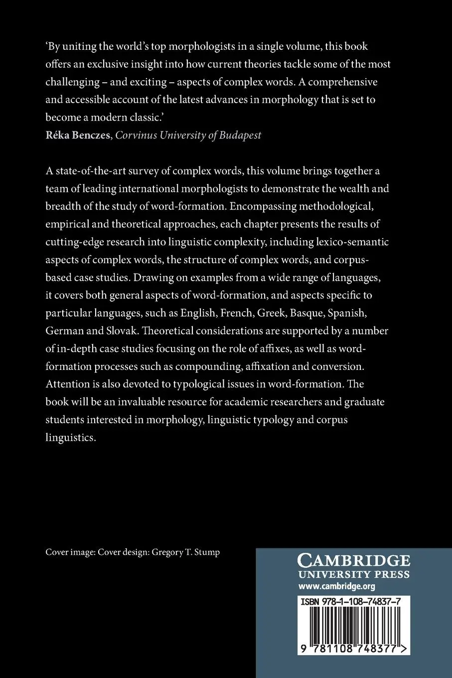 Rückseite: 9781108748377 | Complex Words | Lívia Körtvélyessy (u. a.) | Taschenbuch | Englisch