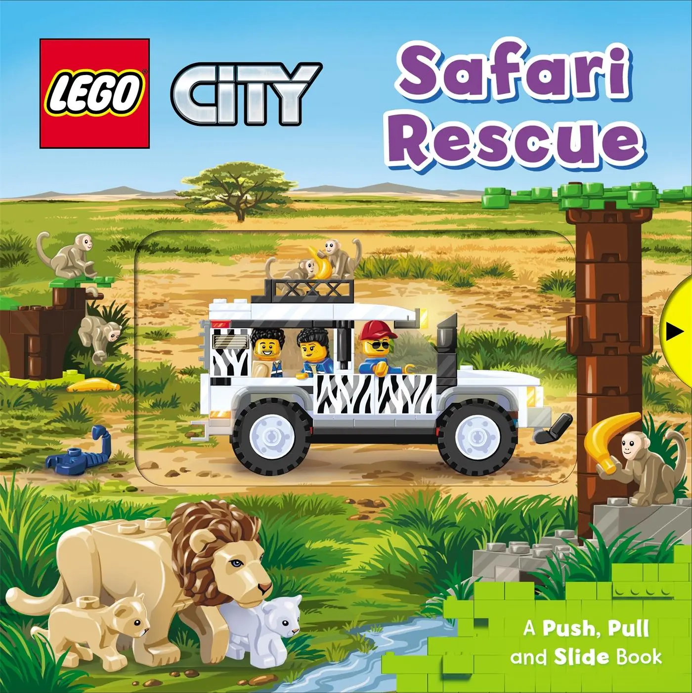 Cover: 9781529048377 | LEGO® City. Safari Rescue | A Push, Pull and Slide Book | Buch | 2022