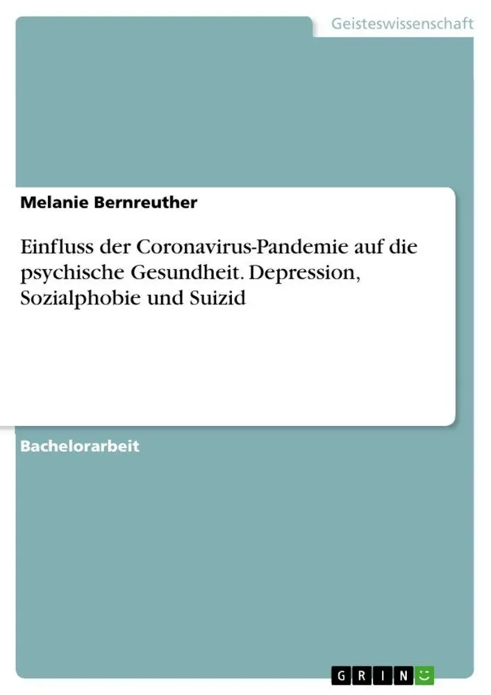 Cover: 9783346528377 | Einfluss der Coronavirus-Pandemie auf die psychische Gesundheit....