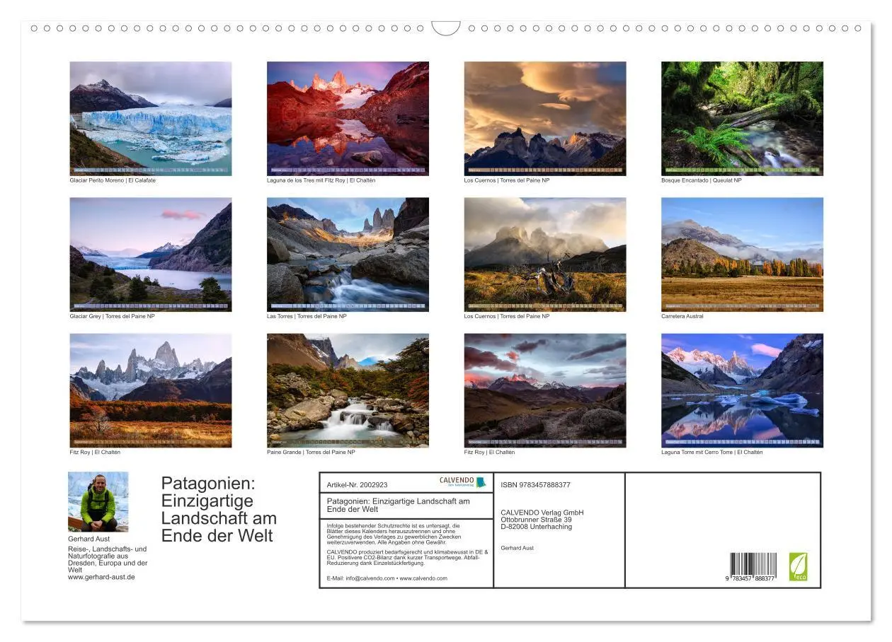 Bild: 9783457888377 | Patagonien: Einzigartige Landschaft am Ende der Welt (Wandkalender...