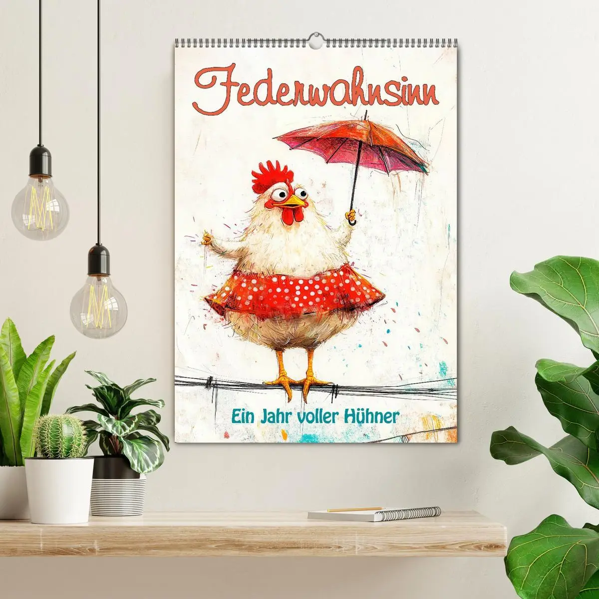Bild: 9783516598377 | Federwahnsinn - Ein Jahr voller Hühner (Wandkalender 2026 DIN A2...