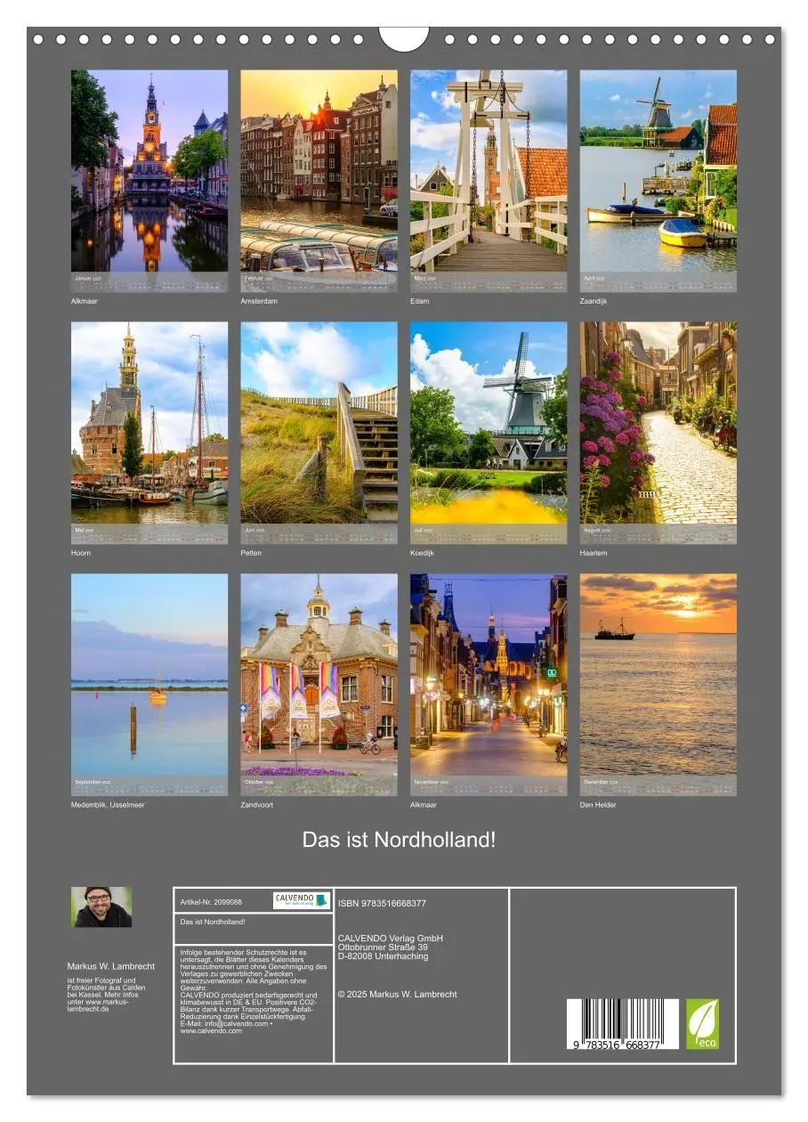 Bild: 9783516668377 | Das ist Nordholland! (Wandkalender 2026 DIN A3 hoch), CALVENDO...