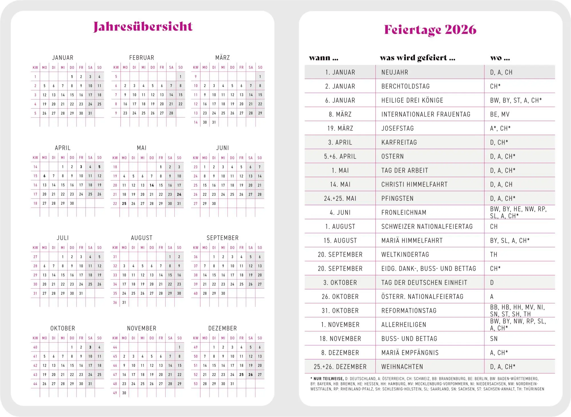 Bild: 4050003958477 | GlücksKalender 2026 - Mosaik (All about pink) | Kalender | 112 S.