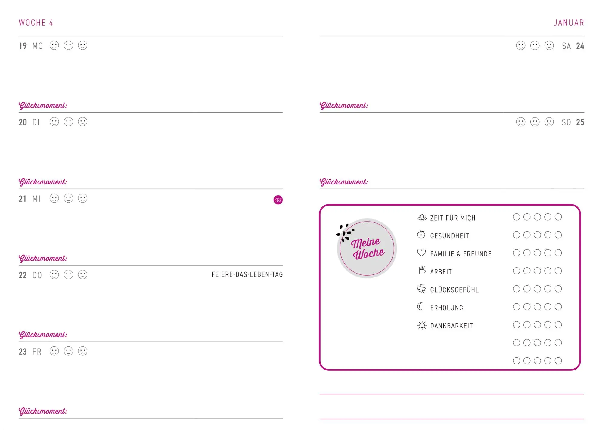Bild: 4050003958477 | GlücksKalender 2026 - Mosaik (All about pink) | Kalender | 112 S.