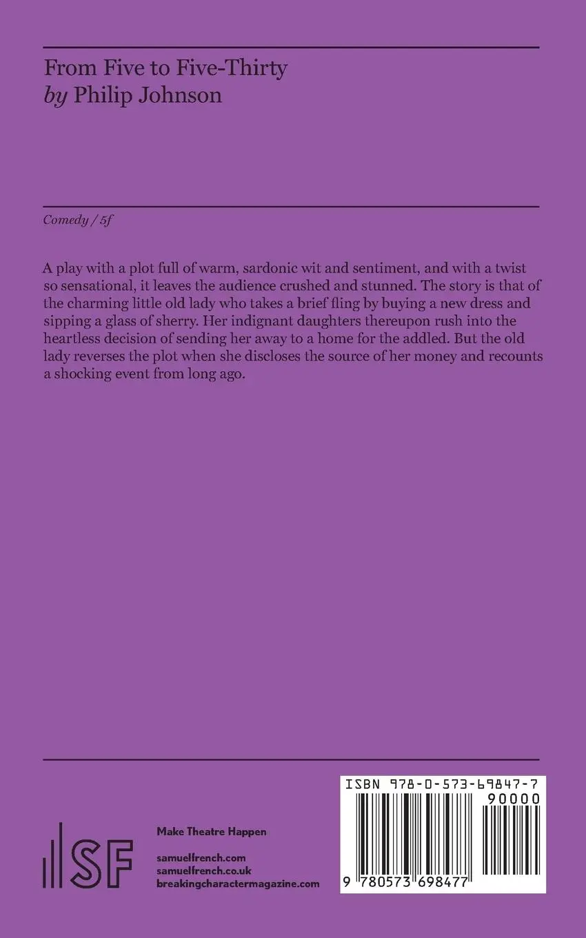 Rückseite: 9780573698477 | From Five to Five-Thirty | Philip Criminology Lecturer an Johnson