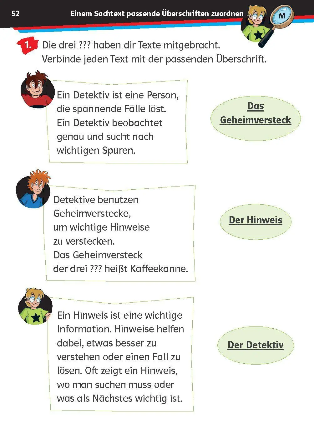 Bild: 9783129498477 | Die drei ??? Kids: Mein Übungsheft Deutsch 1. Klasse - Lesen lernen