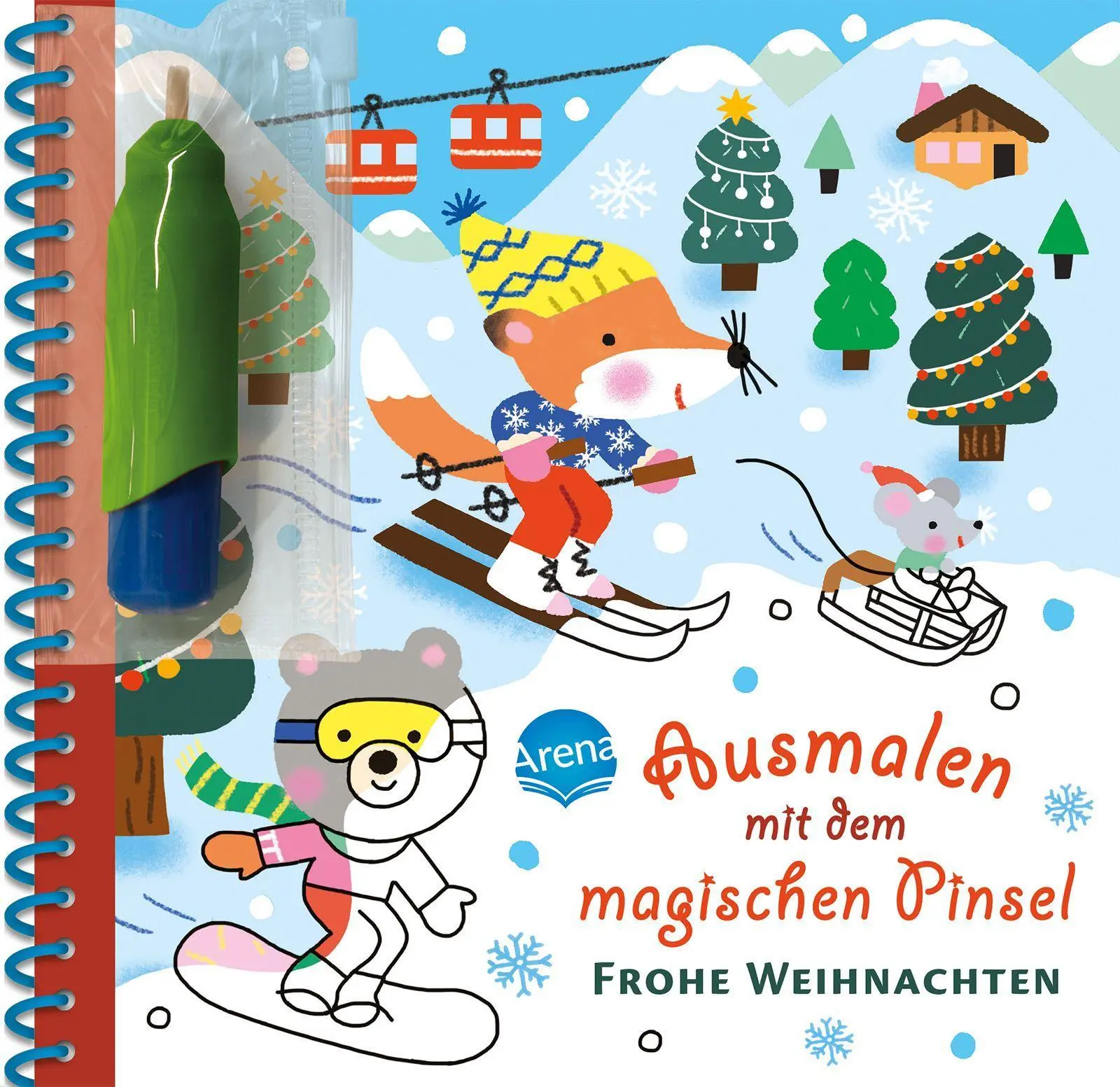 Cover: 9783401718477 | Ausmalen mit dem magischen Pinsel. Frohe Weihnachten | Luthringer