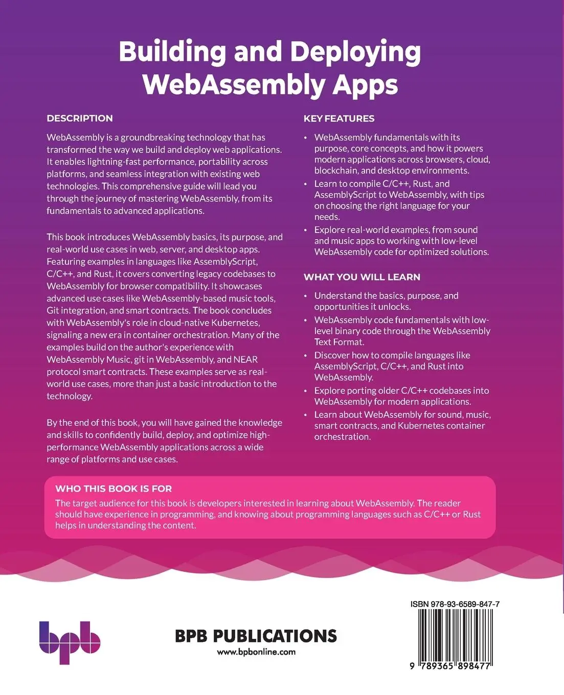 Rückseite: 9789365898477 | Building and Deploying WebAssembly Apps | Peter Salomonsen | Buch