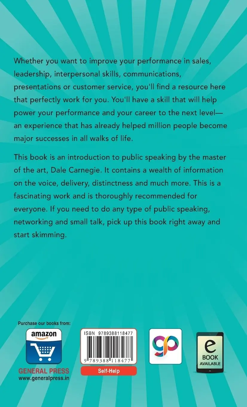 Rückseite: 9789388118477 | The Art of Public Speaking | Dale Carnegie | Buch | Englisch | 2018