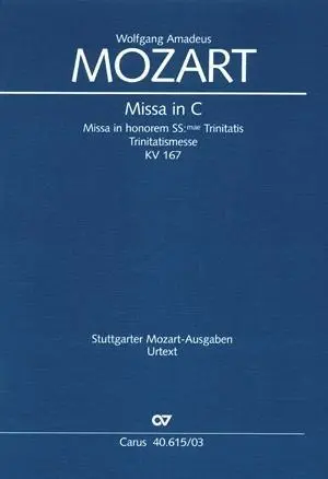Cover: 9790007088477 | Missa in C (Klavierauszug) | Trinitatismesse KV 167,1773 | Mozart