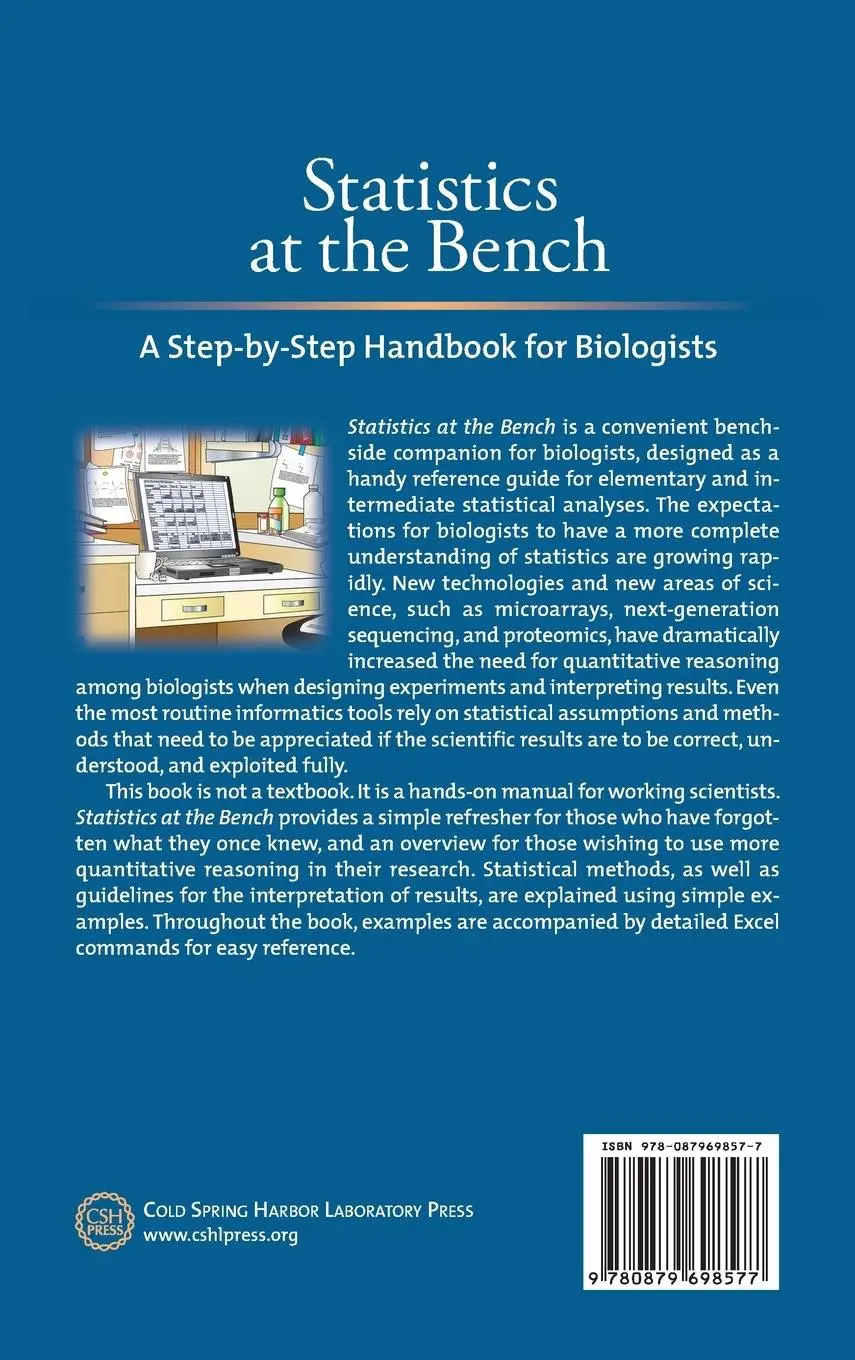 Rückseite: 9780879698577 | Statistics at the Bench | A Step-By-Step Handbook for Biologists