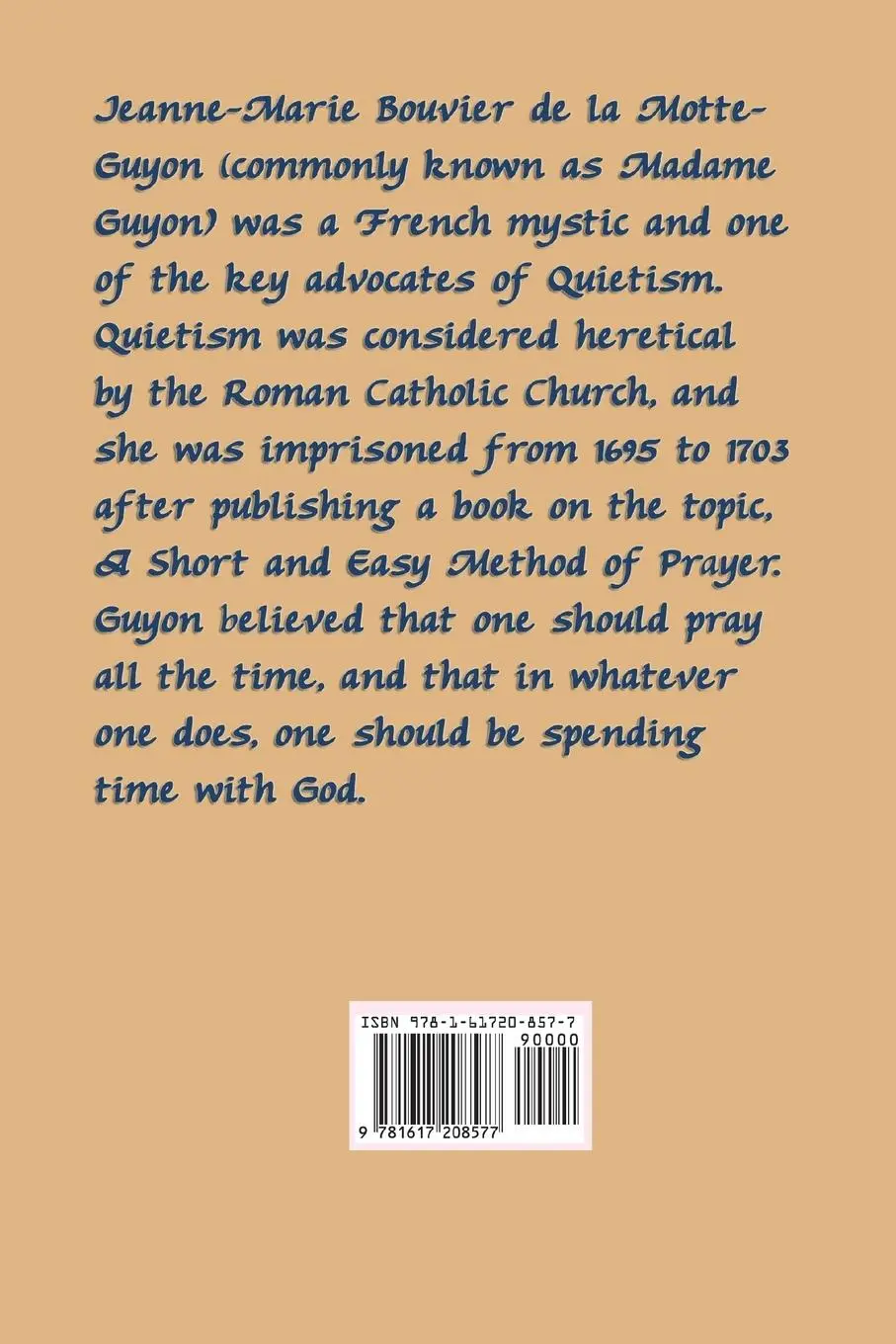 Rückseite: 9781617208577 | A Short Method of Prayer | Jeanne Marie Bouvieres De La Mott Guyon