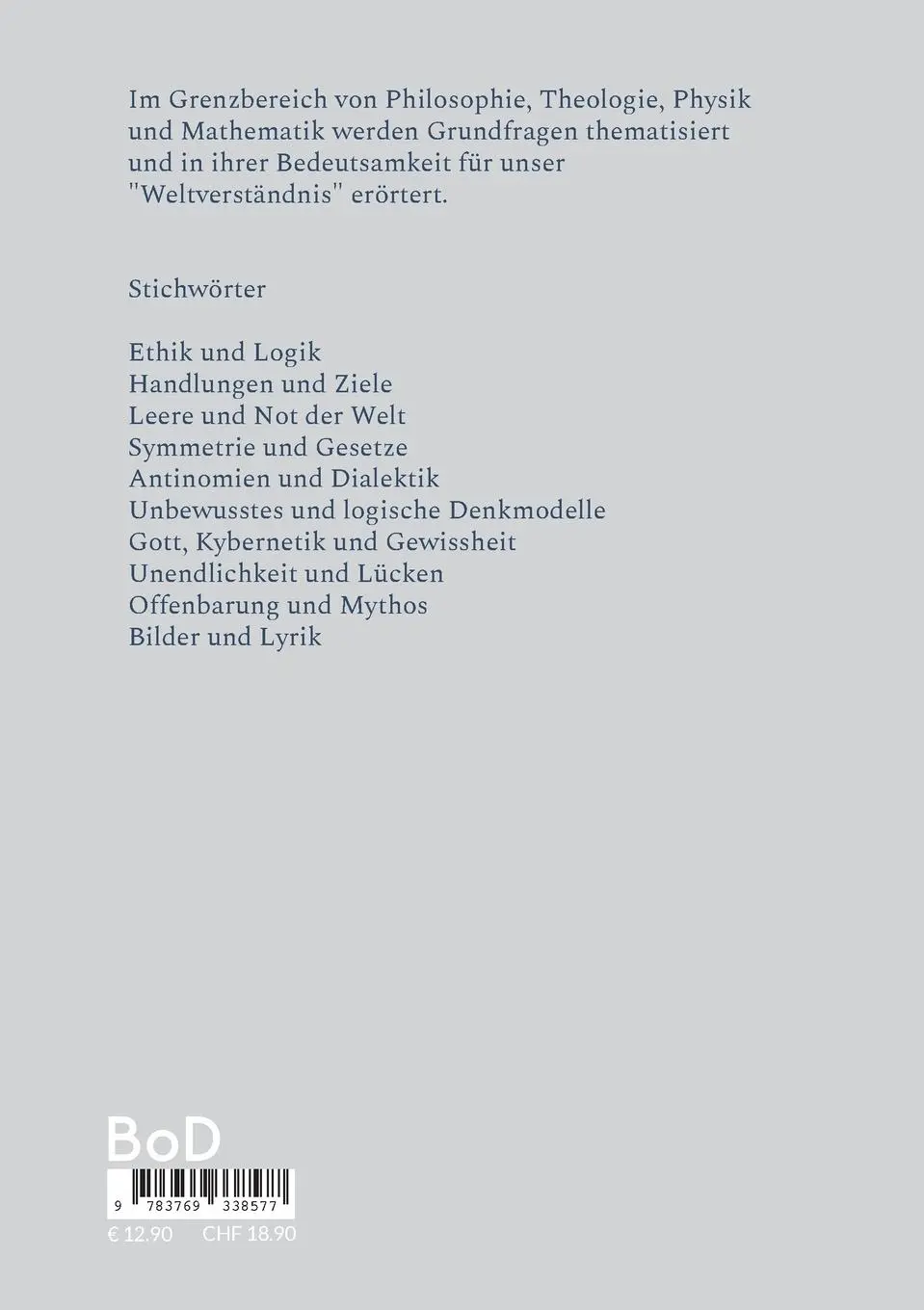 Rückseite: 9783769338577 | Wissen, Glaube, Mathematik | Philosophische Betrachtungen | Rathgeber