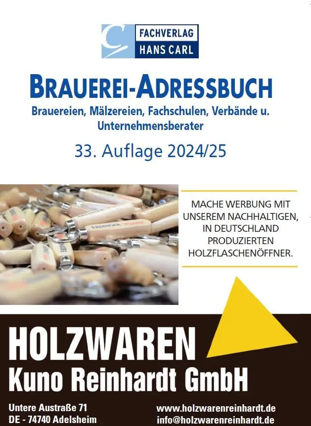 Cover: 9783418008677 | BRAUEREI-ADRESSBUCH 2024/2025 | Fachverlag Hans Carl | Taschenbuch