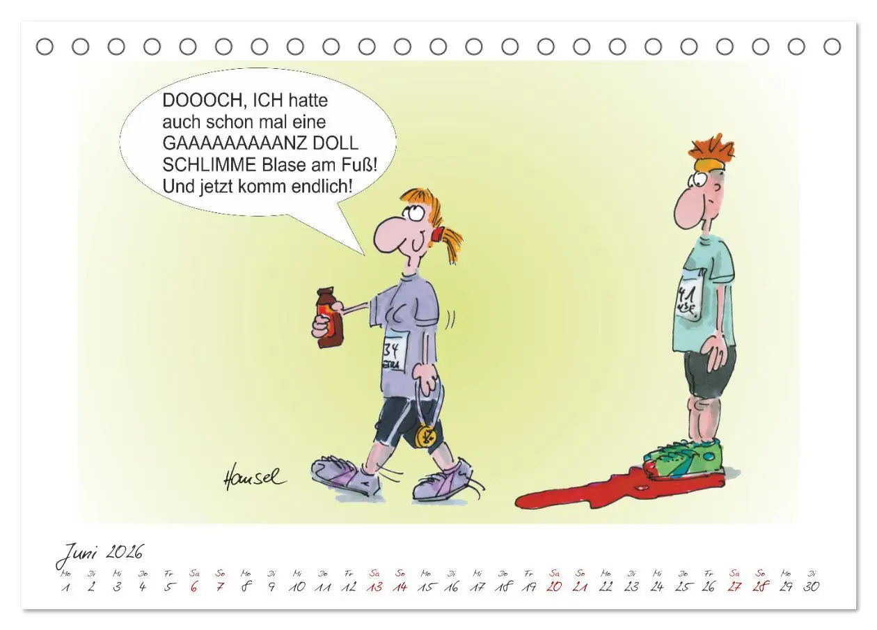 Bild: 9783457548677 | HANSELs kleiner Laufkalender (Tischkalender 2026 DIN A5 quer),...