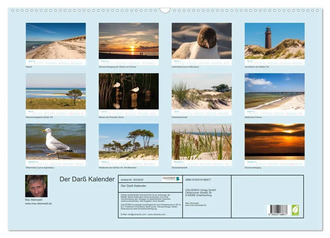 Bild: 9783516188677 | Der Darß Kalender (Wandkalender 2026 DIN A2 quer), CALVENDO...