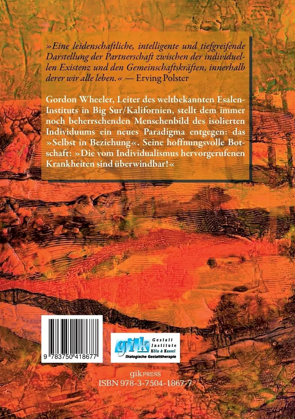 Rückseite: 9783750418677 | Jenseits des Individualismus | Gordon Wheeler | Taschenbuch | 356 S.