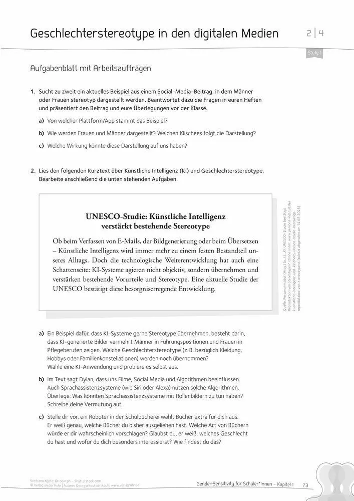 Bild: 9783834668677 | Gender-Sensitivity für Schüler*innen | Georgia Koutsianikouli | 88 S.