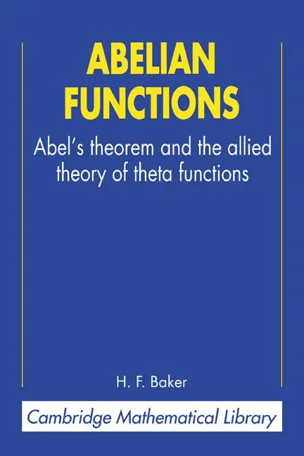 Cover: 9780521498777 | Abelian Functions | Henry Frederick Baker (u. a.) | Taschenbuch | 2005