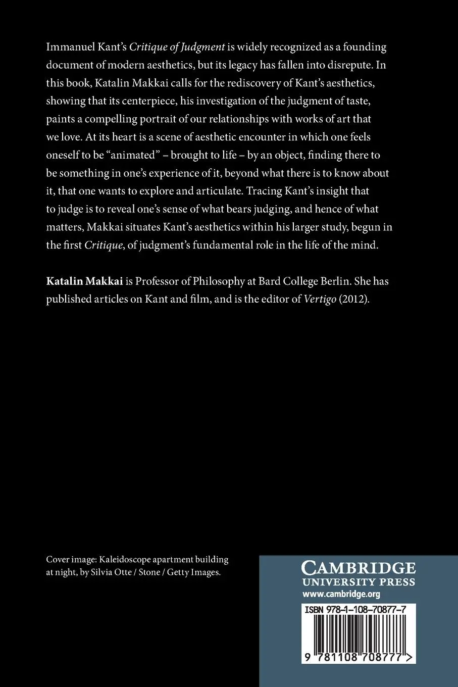 Rückseite: 9781108708777 | Kant's Critique of Taste | Katalin Makkai | Taschenbuch | Englisch