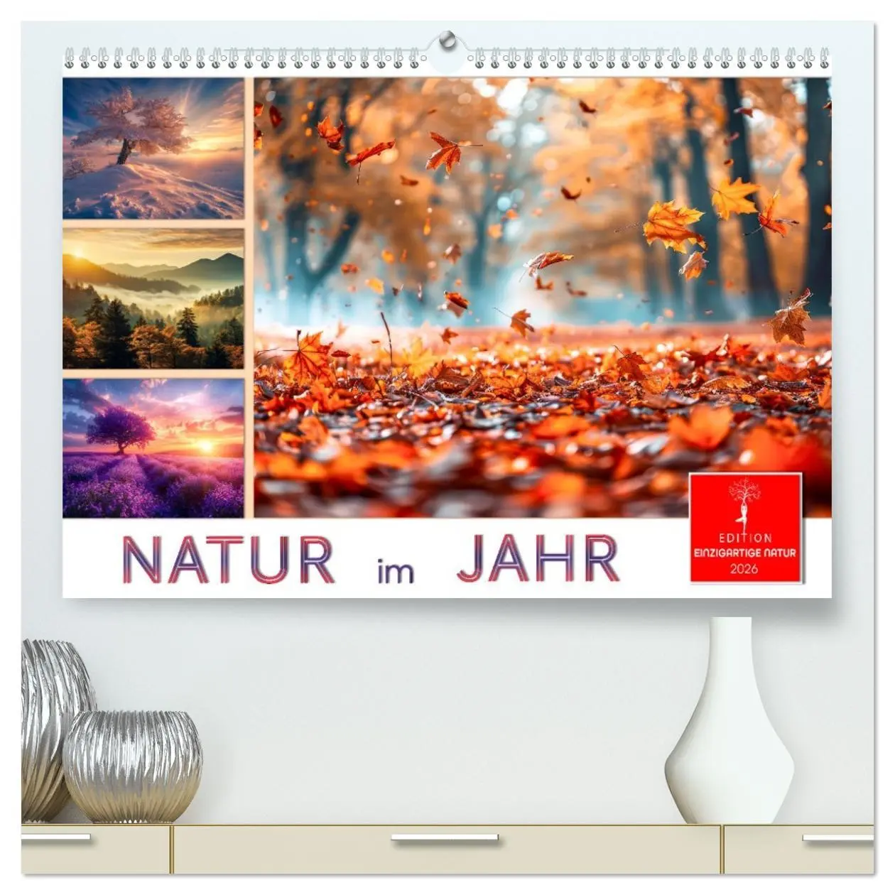 Cover: 9783457398777 | Natur im Jahr (hochwertiger Premium Wandkalender 2026 DIN A2 quer),...